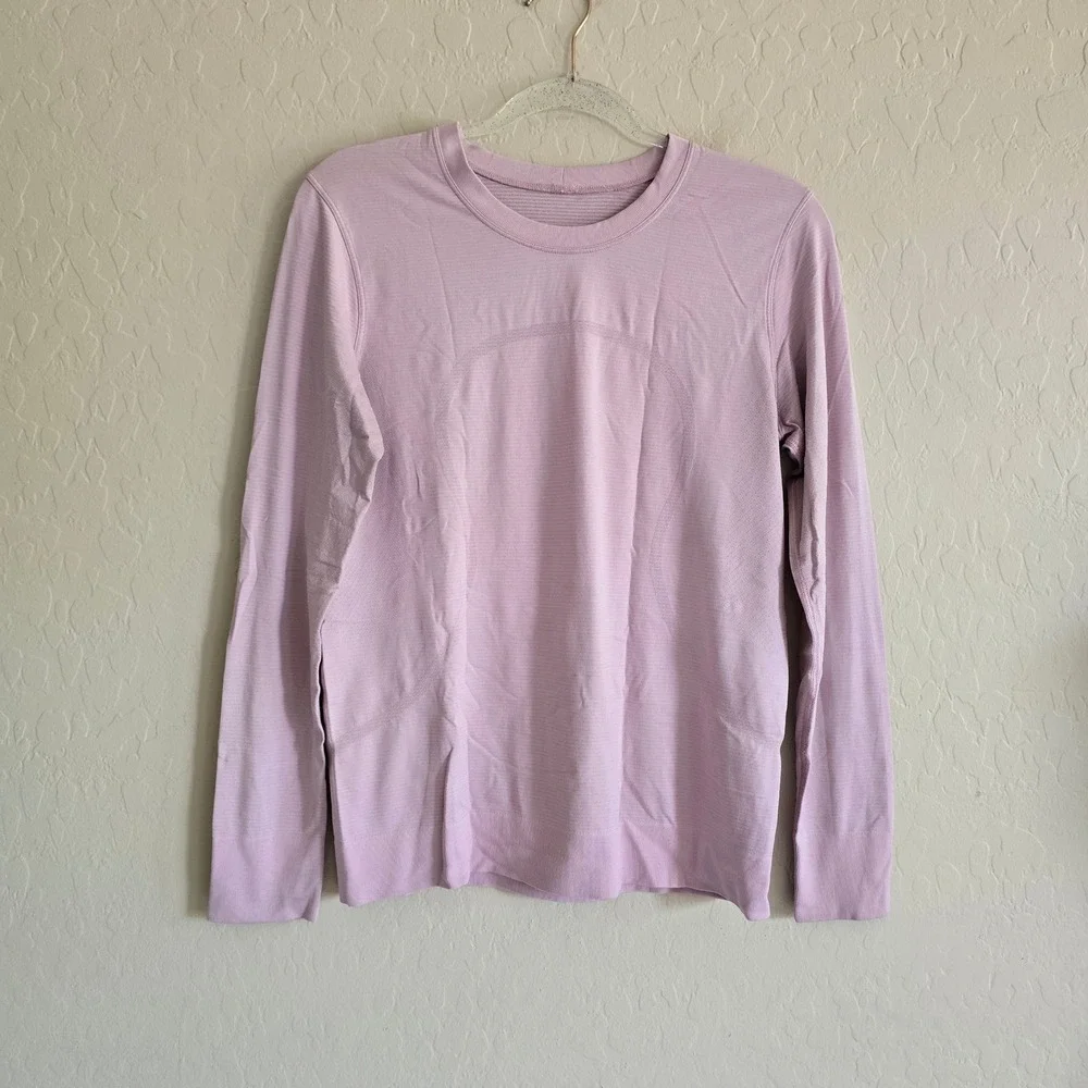Lululemon Swiftly Relaxed-Fit Long Sleeve Shirt Size 8 Pink Peony